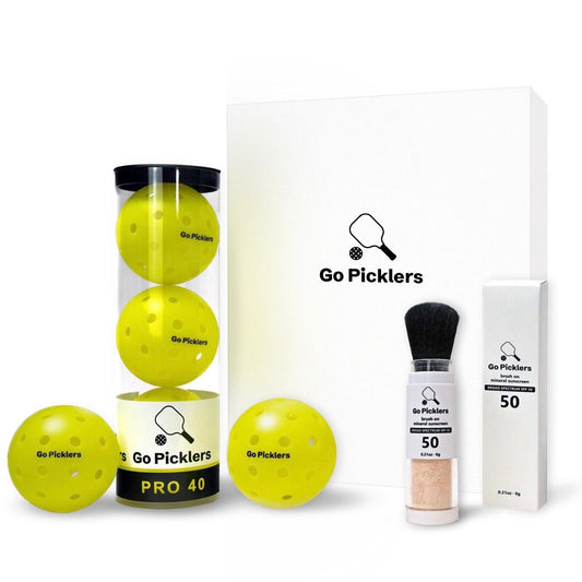 Pickleball Gifts for Women with Brush On Sunscreen and Pickleball Balls in a Premium Gift Box